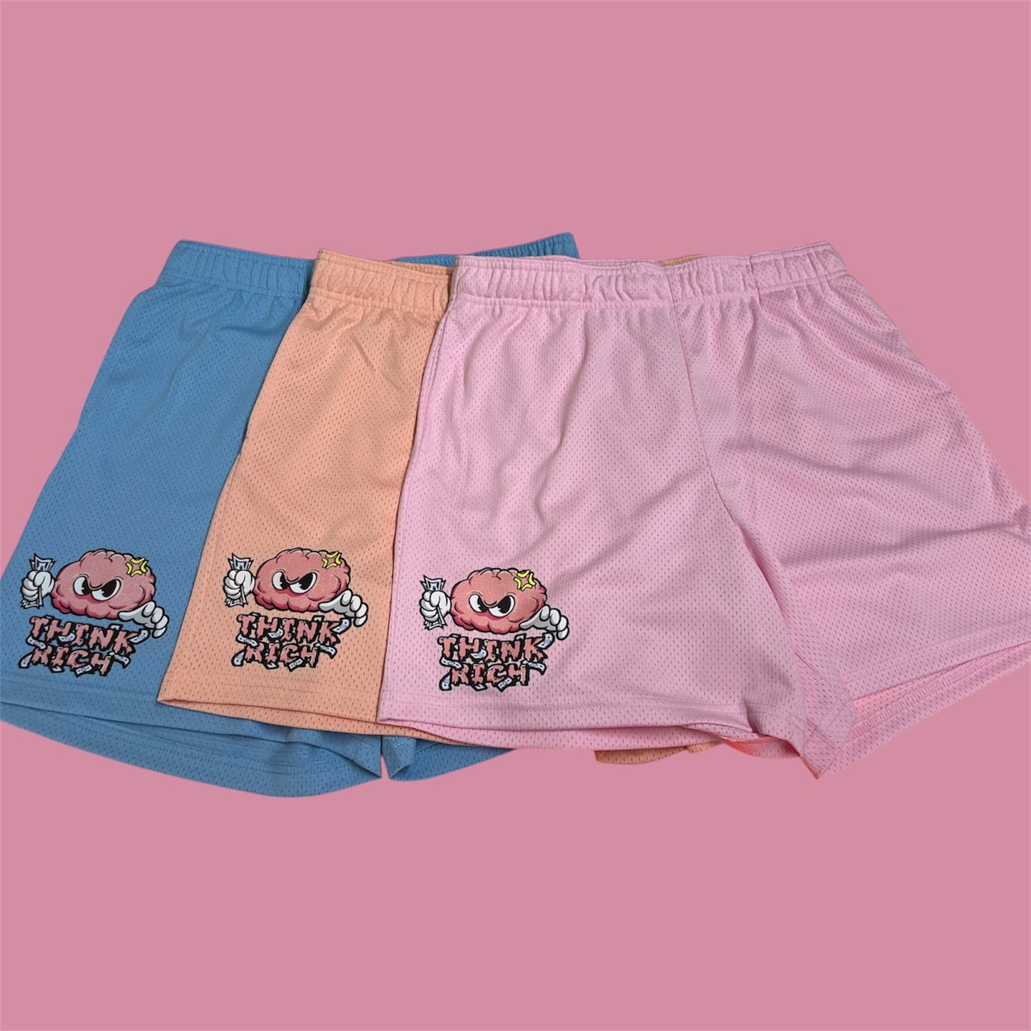 “THINK RICH” Shorts